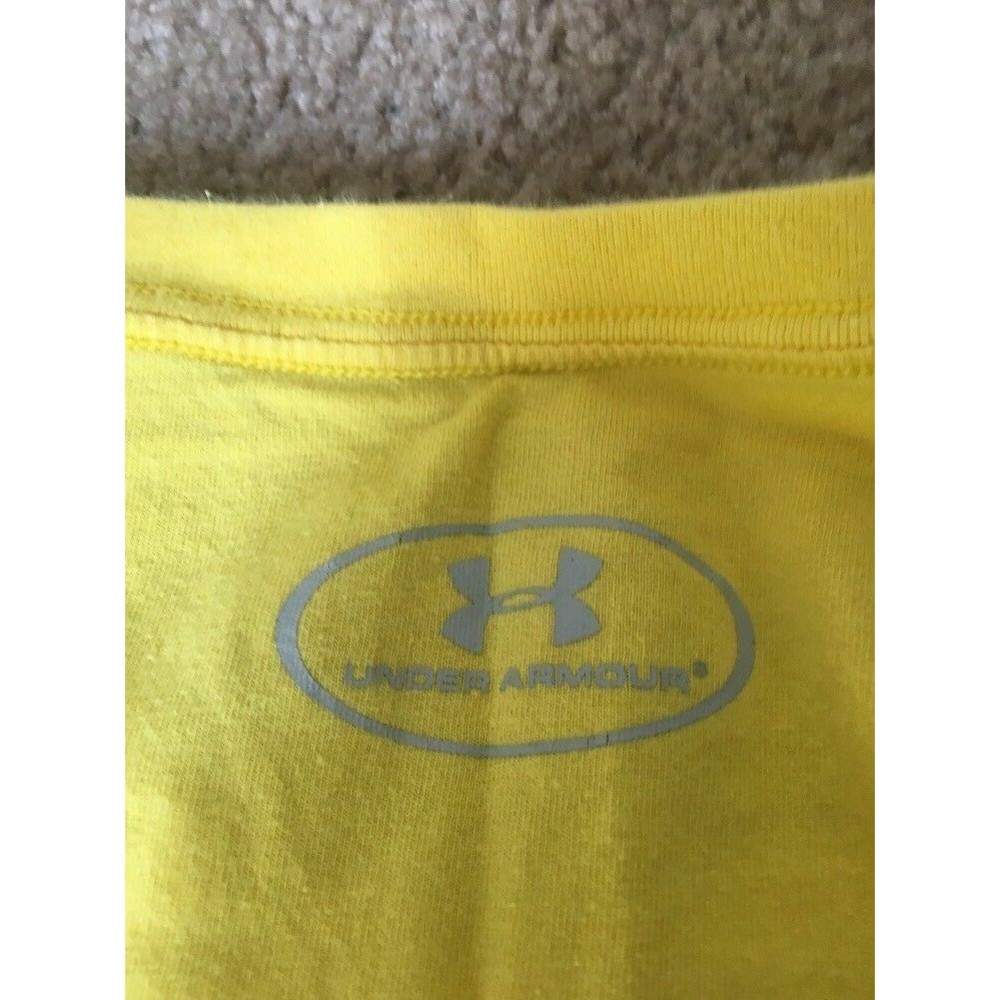 Under Armour Men's Yellow Short Sleeve T-Shirt Size XL Shirt - Picture 8 of 9